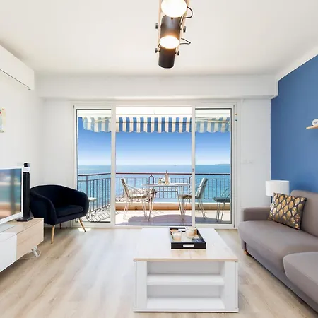 Juan Les Pins Vue Sur Lazur Lägenhet Antibes